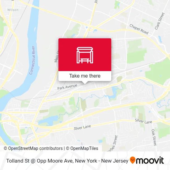 Tolland St @ Opp Moore Ave map