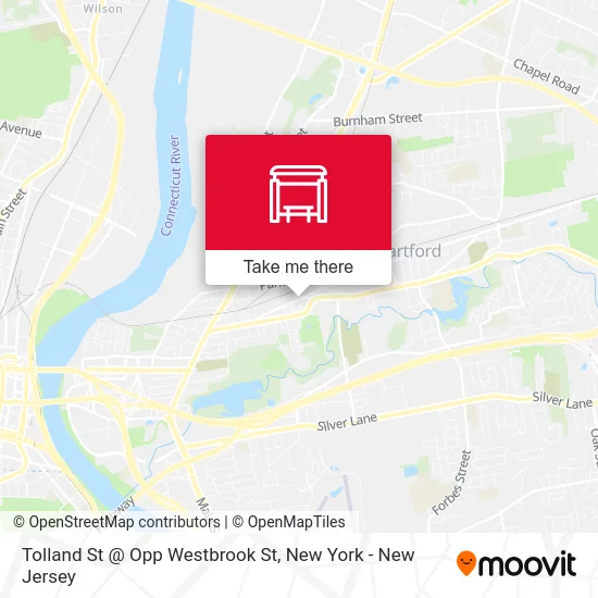 Tolland St @ Opp Westbrook St map