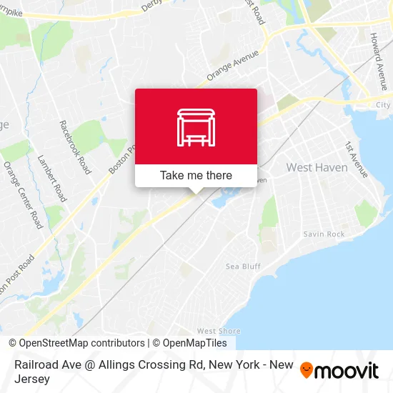 Railroad Ave @ Allings Crossing Rd map