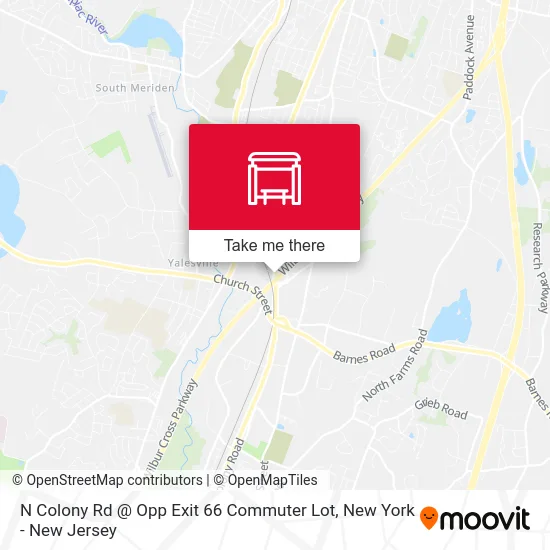 N Colony Rd @ Opp Exit 66 Commuter Lot map