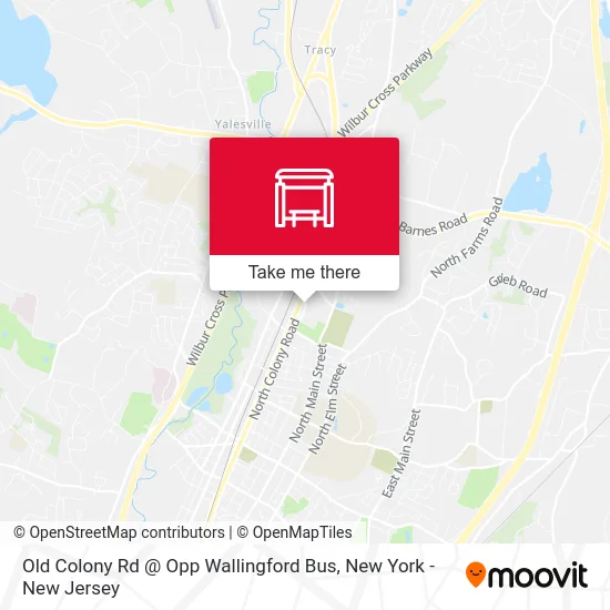 Old Colony Rd @ Opp Wallingford Bus map