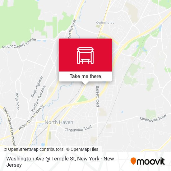 Washington Ave @ Temple St map