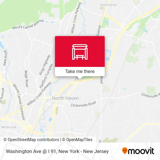 Washington Ave @ I 91 map