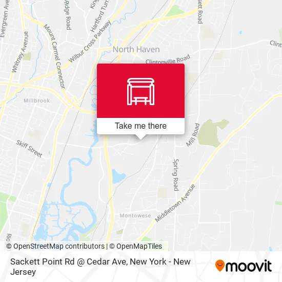 Mapa de Sackett Point Rd @ Cedar Ave