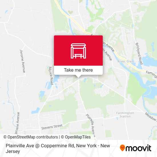 Plainville Ave @ Coppermine Rd map