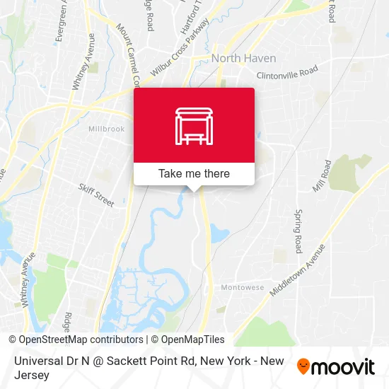 Universal Dr N @ Sackett Point Rd map