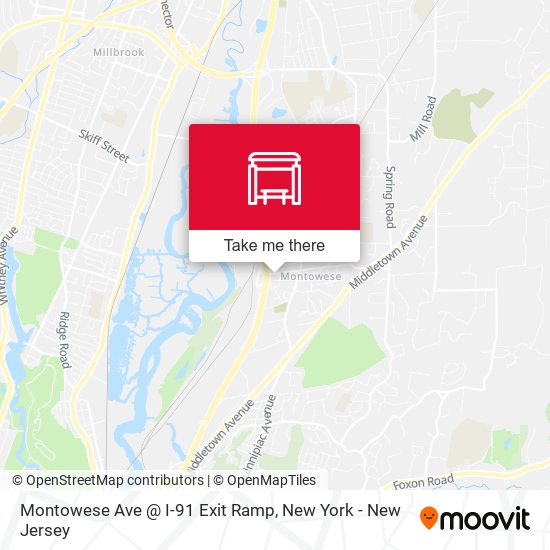 Montowese Ave @ I-91 Exit Ramp map