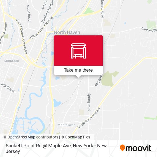 Mapa de Sackett Point Rd @ Maple Ave