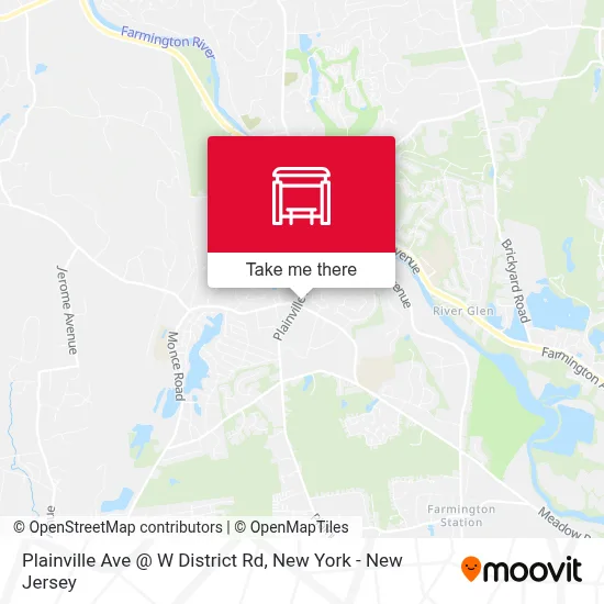 Plainville Ave @ W District Rd map