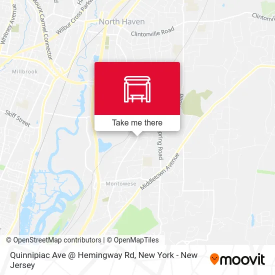 Quinnipiac Ave @ Hemingway Rd map