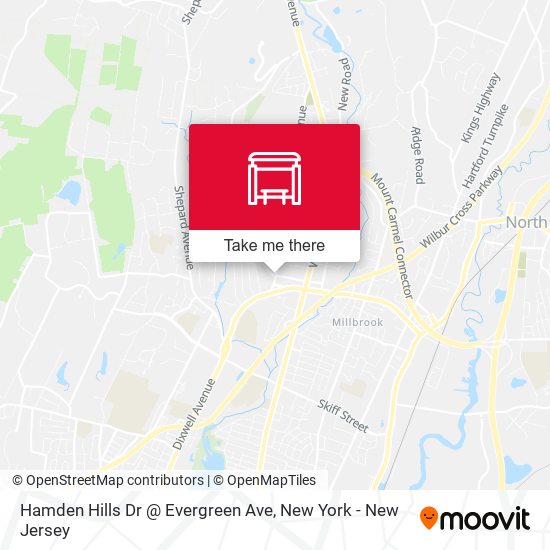 Hamden Hills Dr @ Evergreen Ave map