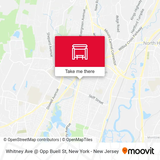 Whitney Ave @ Opp Buell St map