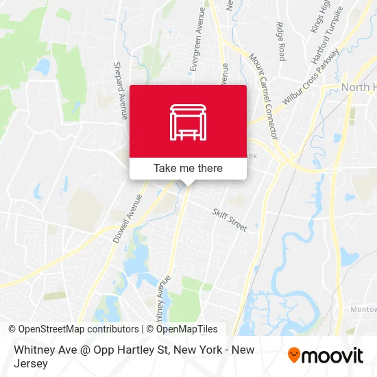 Whitney Ave @ Opp Hartley St map