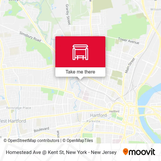 Homestead Ave @ Kent St map