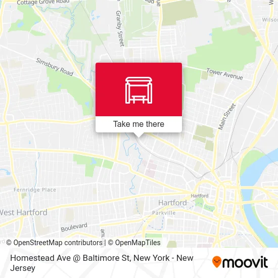 Homestead Ave @ Baltimore St map