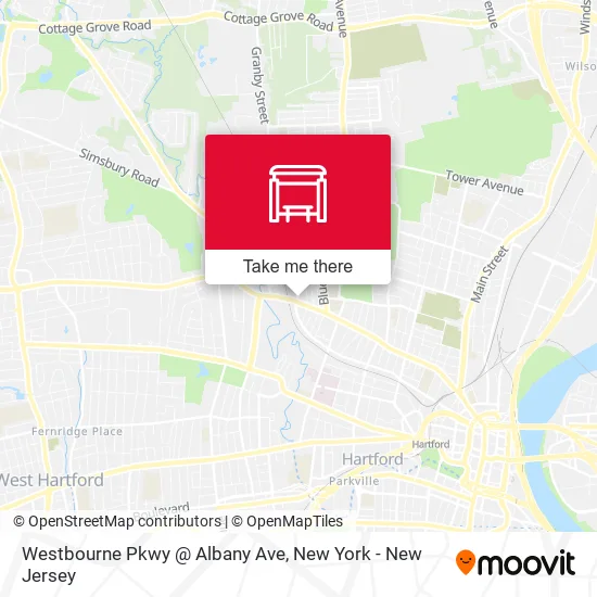 Mapa de Westbourne Pkwy @ Albany Ave