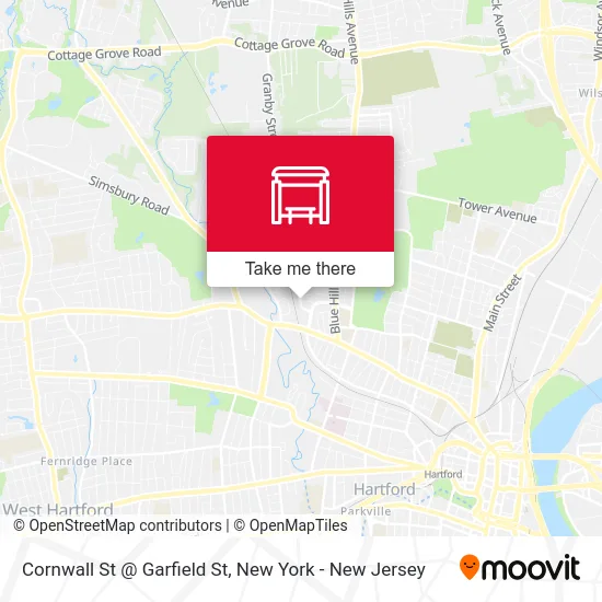 Cornwall St @ Garfield St map