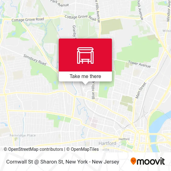 Cornwall St @ Sharon St map
