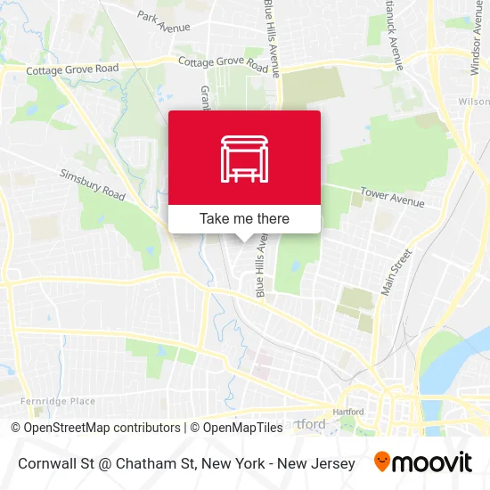 Mapa de Cornwall St @ Chatham St