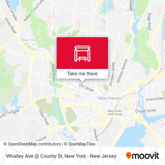 Whalley Ave @ County St map