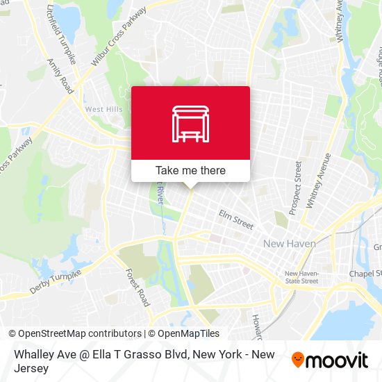Whalley Ave @ Ella T Grasso Blvd map