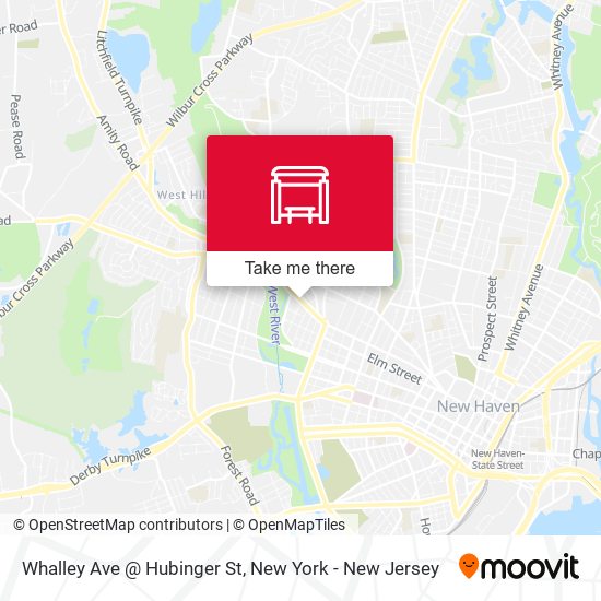 Whalley Ave @ Hubinger St map