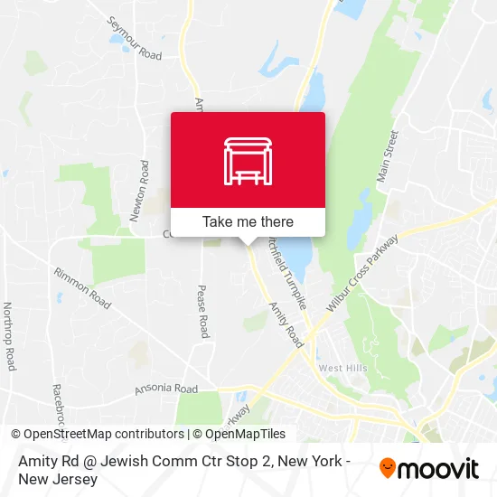 Mapa de Amity Rd @ Jewish Comm Ctr Stop 2