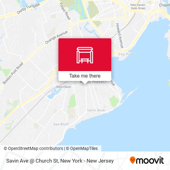 Mapa de Savin Ave @ Church St