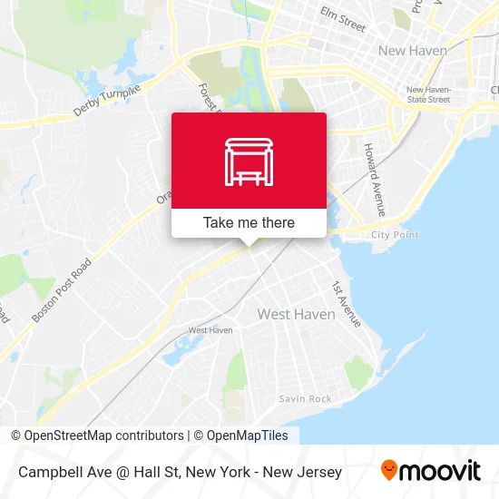 Campbell Ave @ Hall St map