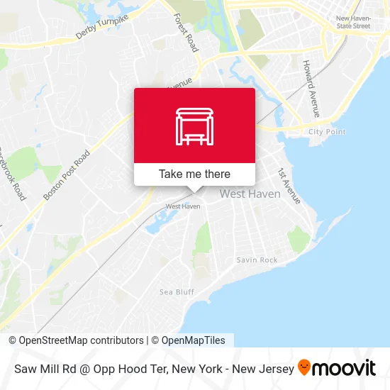 Saw Mill Rd @ Opp Hood Ter map