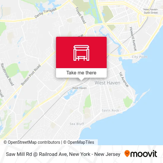 Saw Mill Rd @ Railroad Ave map