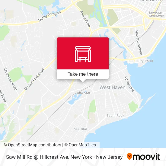 Saw Mill Rd @ Hillcrest Ave map