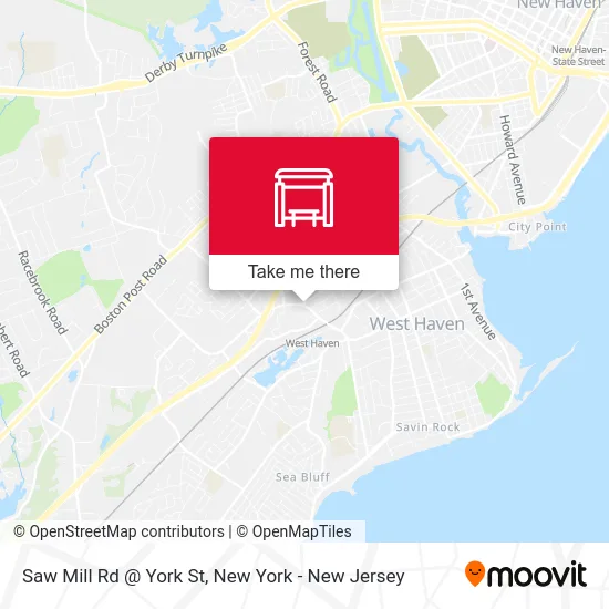 Saw Mill Rd @ York St map