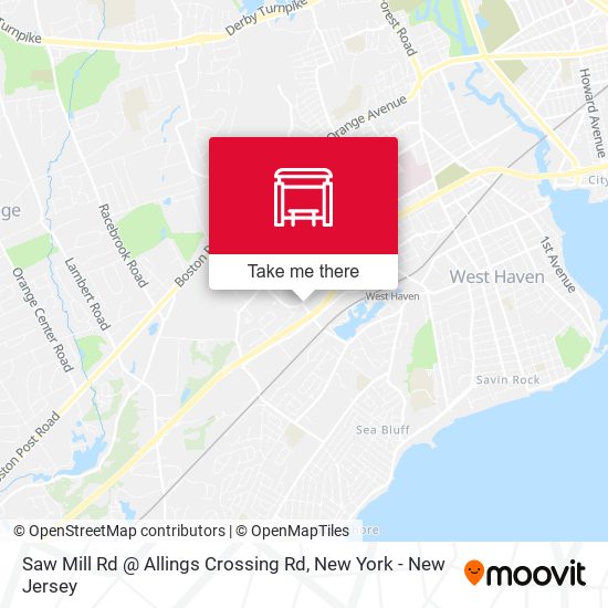 Saw Mill Rd @ Allings Crossing Rd map