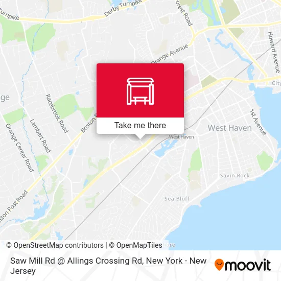 Saw Mill Rd @ Allings Crossing Rd map