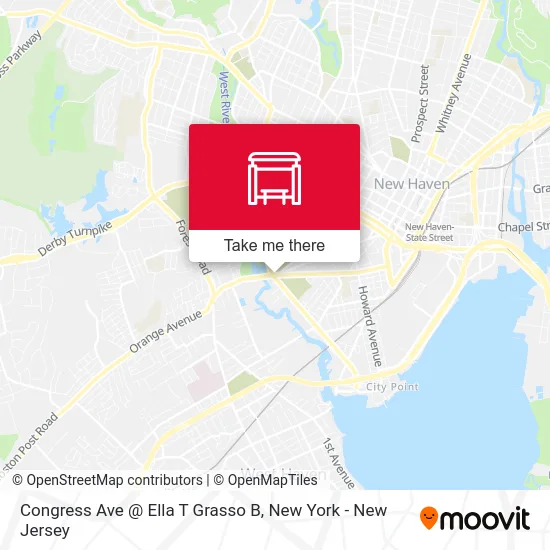 Congress Ave @ Ella T Grasso B map