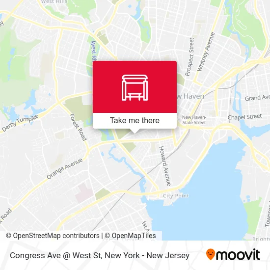 Congress Ave @ West St map
