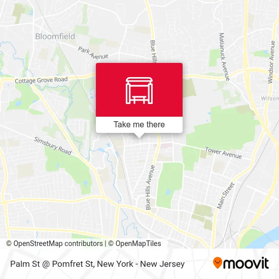 Palm St @ Pomfret St map