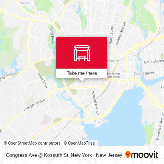 Congress Ave @ Kossuth St map