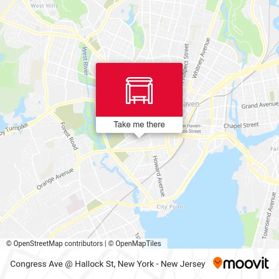 Congress Ave @ Hallock St map