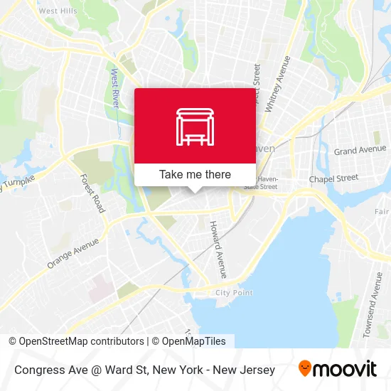 Congress Ave @ Ward St map