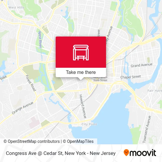Congress Ave @ Cedar St map