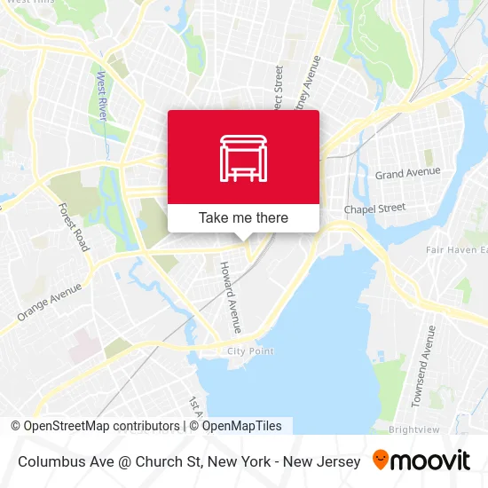 Columbus Ave @ Church St map