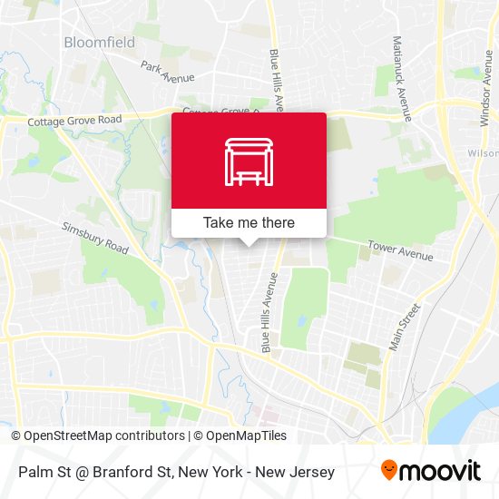 Mapa de Palm St @ Branford St