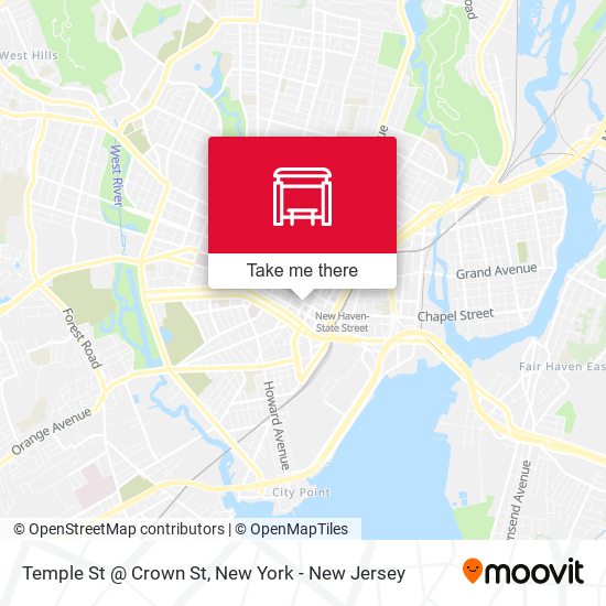 Mapa de Temple St @ Crown St