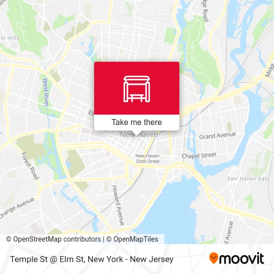 Temple St @ Elm St map