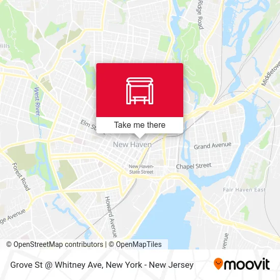 Grove St @ Whitney Ave map