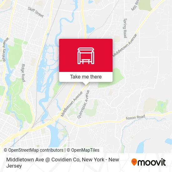 Middletown Ave @ Covidien Co map