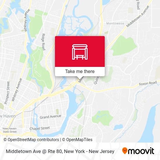 Middletown Ave @ Rte 80 map