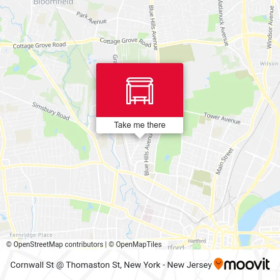 Cornwall St @ Thomaston St map